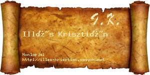 Illés Krisztián névjegykártya